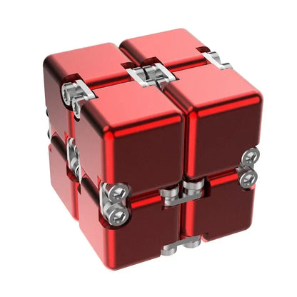 Metal Infinity Magic Cube Fidget Toy Decompression Puzzle for Adults Kids