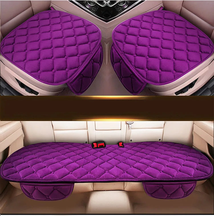 Car Seat Cover Front/Rear Velvet/fur Seat Cushion Protector Pad Black/Red/Beige/Grey/Coffee/Brown For Renault Kadjar F3 X45-EXPROTAS