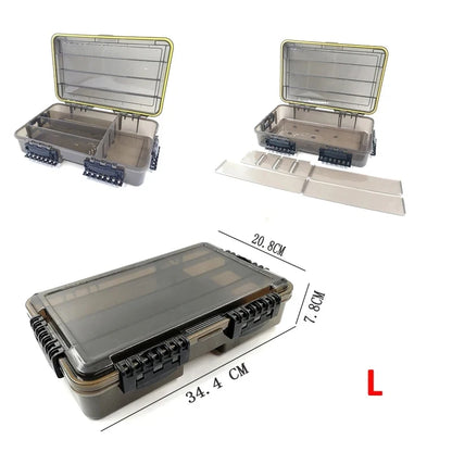 Waterproof Fishing Tackle Box Large Capacity Storage for Hooks Bait Lures
