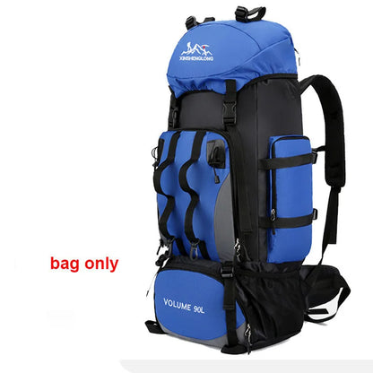 90L Waterproof Hiking Camping Backpack Trekking Bag Rucksack Large Capacity Travel Outdoor Sports Bags Camping Equipment Men-EXPROTAS