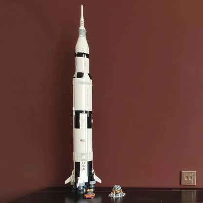 The Apollo Saturn V 92176 100Cm Space Rocket Building Blocks Bricks Educational Kids Adults Toys Christmas Birthday Gifts 21309-EXPROTAS