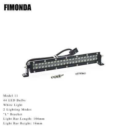 RC Crawler Roof LED Light Bar White Coloured Adjustable Modes 1/10 TRX4 SCX10