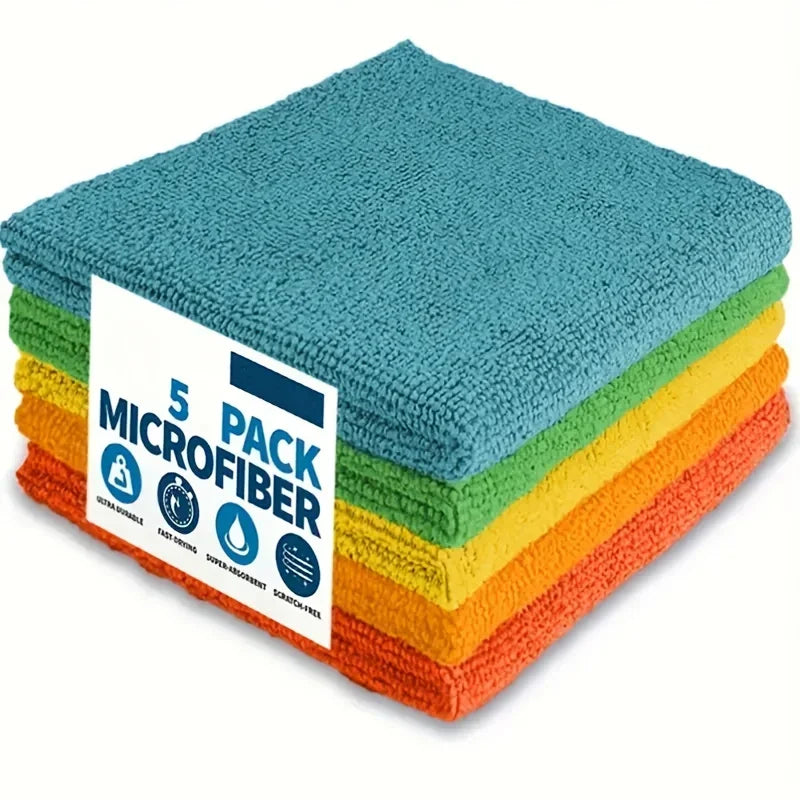 10/5/3pcs Microfiber Cleaning Cloths Kitchen Bathroom Dishwashing Towels