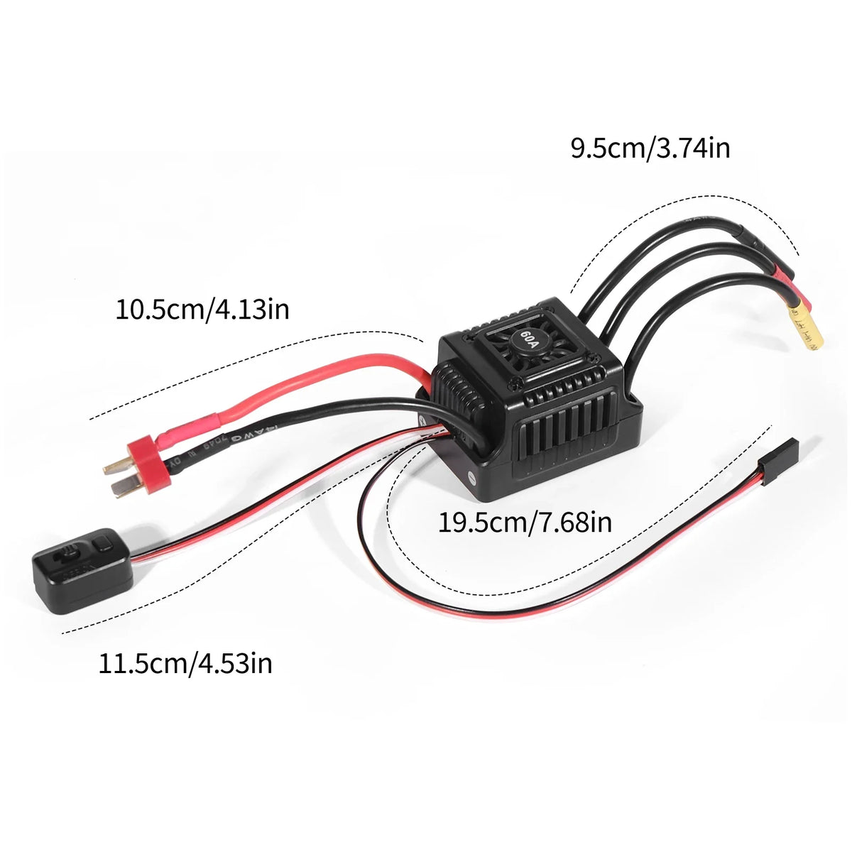 For 1/10 RC Brushless Motor 3000KV 3300KV 3930KV 4370KV 60A ESC Combo