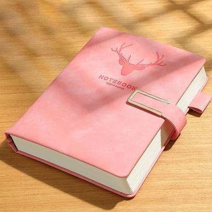 A5 Leather Notebook Cover with Bookmark - 200 Pages Journal Notepad