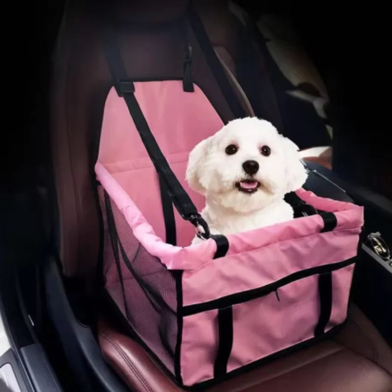 Dog Car Seat Cover Hammock Foldable Pet Basket Harness Travel Safety
