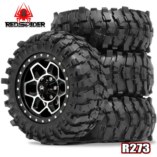 1.9 Beadlock Wheels & 88mm Tires for 1/12 RC Crawler MJX H12Y MN128 LC79