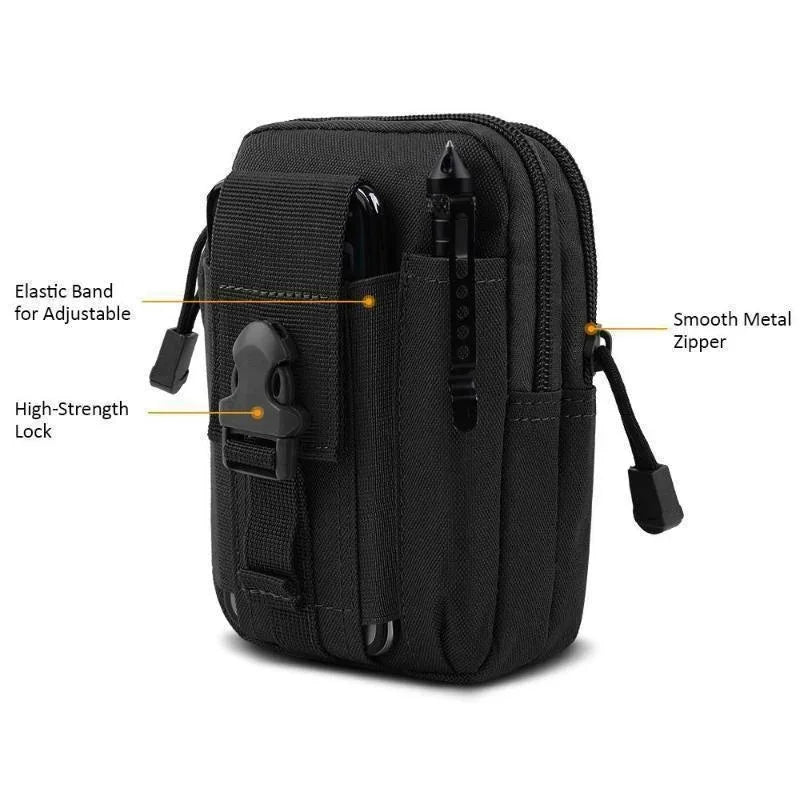 Mobile Phone Case Pouch Waist Bag Waterproof Nylon Multifunction Casual Men Waist Pack Male Small Bag-EXPROTAS