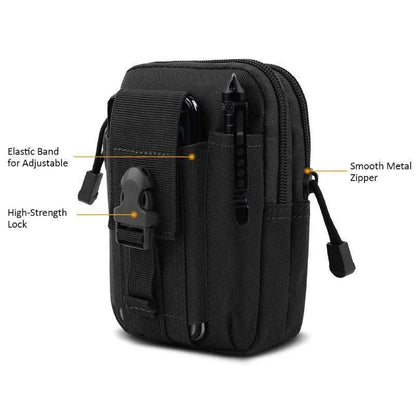 Mobile Phone Case Pouch Waist Bag Waterproof Nylon Multifunction Casual Men Waist Pack Male Small Bag-EXPROTAS