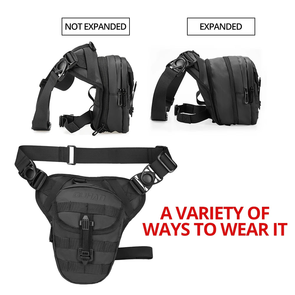 Motorcycle Bag Waterproof Drop Leg Waist Pack Thigh Hip Bags for Riding
