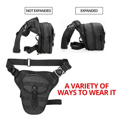 Motorcycle Bag Waterproof Drop Leg Waist Pack Thigh Hip Bags for Riding