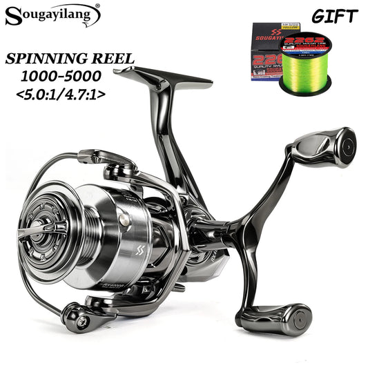Sougayilang Spinning Reel 1000-5000 Series 22LB Max Drag Fishing Gear