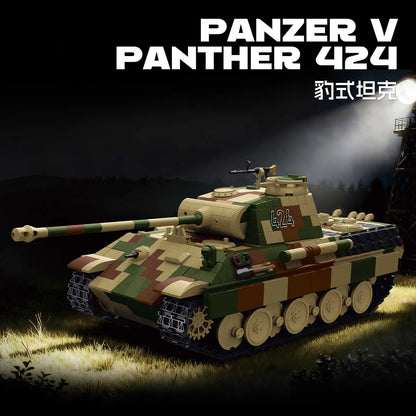 Panzer V Panther Ausf G Tank Building Blocks WW2 German Military Brick Set