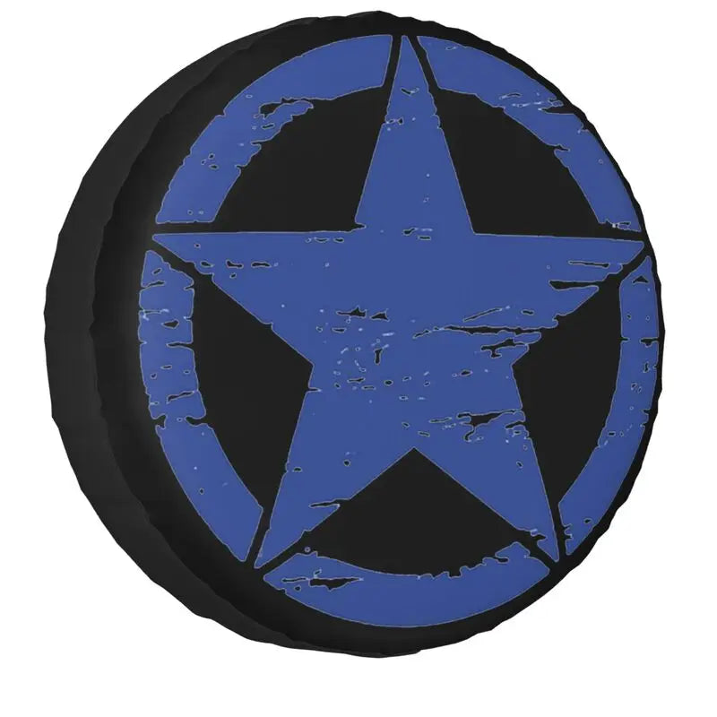 Military Tactical Skull Star Spare Tire Cover Dust-Proof Wheel Tire Cover Protector for Jeep SUV RV Trailer Car 14 15 16 17 Inch-EXPROTAS