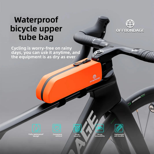 MTB Road Bike Top Tube Bag OFFBONDAGE Hard Shell Front Storage Pouch