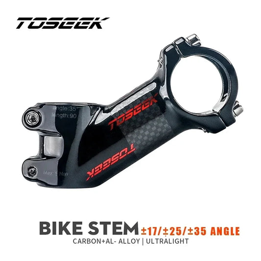 31.8mm MTB Handlebar Stem TOSEEK Carbon Aluminium Bike Stem 10-35 Degree