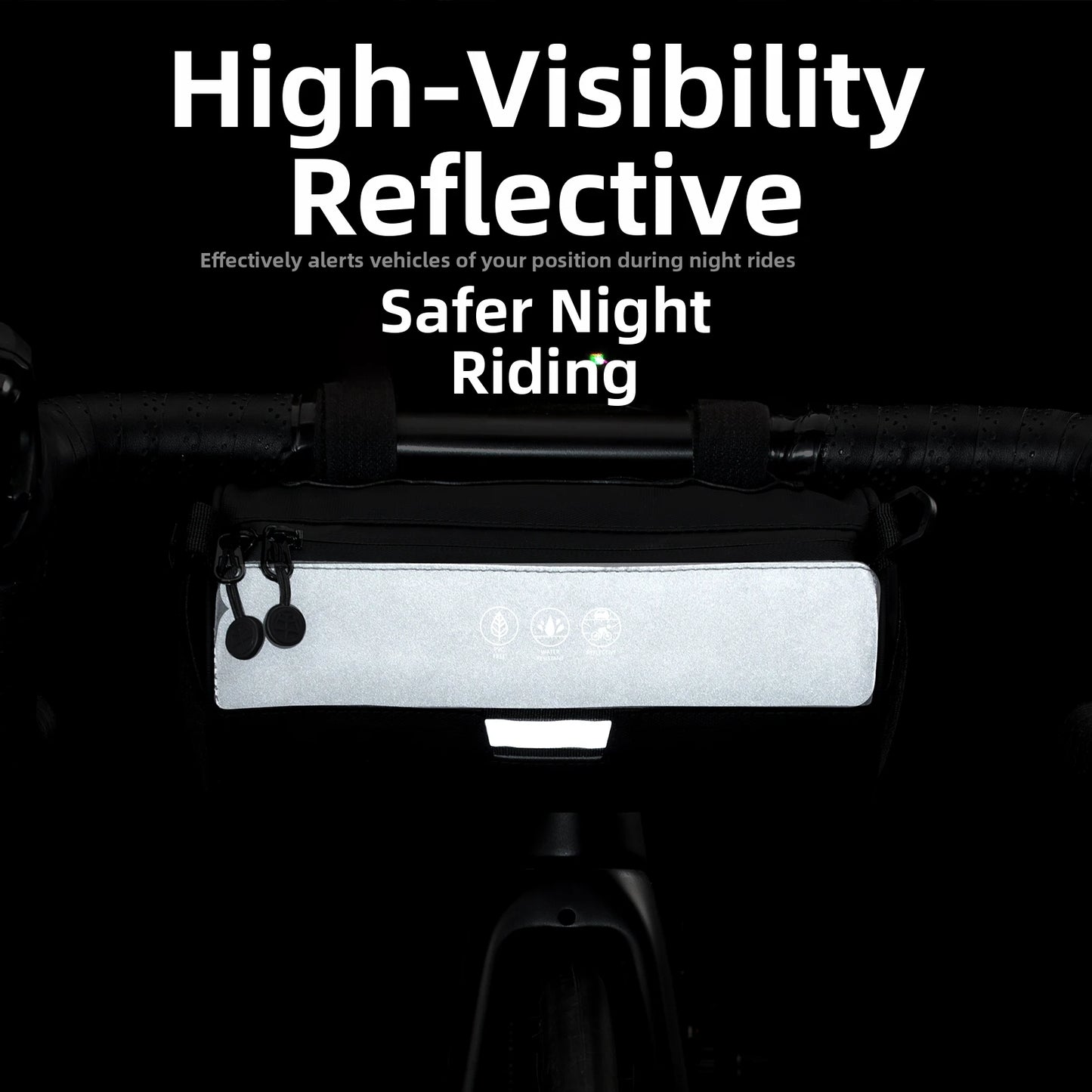 Offbondage Front Bag Reflective Bike Frame Cycling Pannier Waterproof 2.7L
