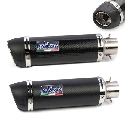 Carbon Fiber 51MM Motorcycle Exhaust Muffler Pipe Escape Moto LeoVince for kawasaki er6n sv650 Z800 R1 cb650f cb1000r cbr250r-EXPROTAS