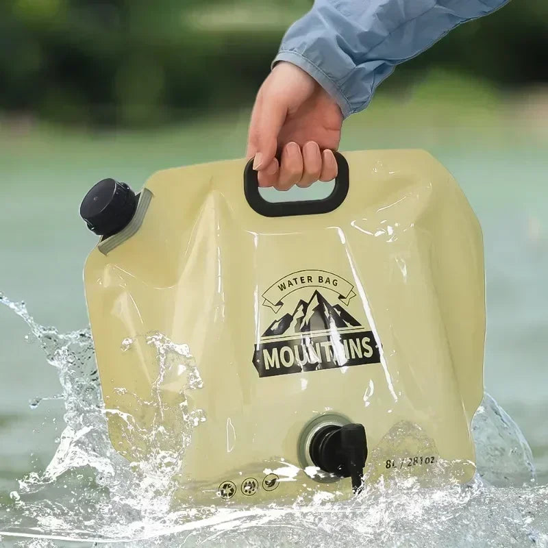 5L/10L Collapsible Water Storage Jug Bag for Camping Hiking Outdoor Use