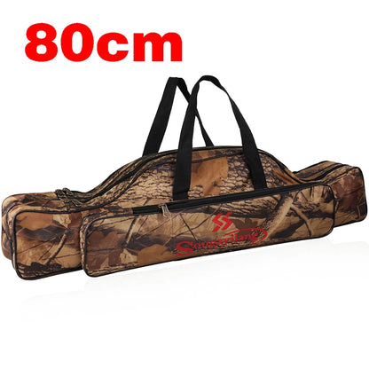Sougayilang Fishing Rod Bag 80/120cm Nylon Tackle Storage Large Capacity Case