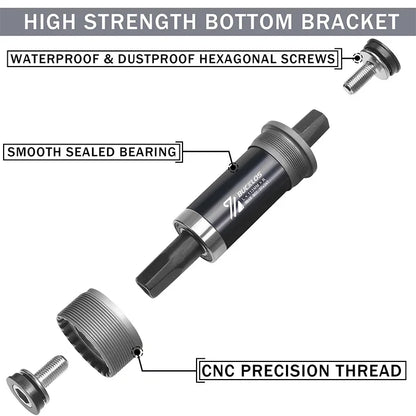 Threaded Bottom Bracket BUCKLOS BSA BB68 Square Taper MTB Road Bicycle