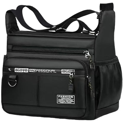 Men's Cross-body Bag with Adjustable Shoulder Strap & Multi-layered Pockets