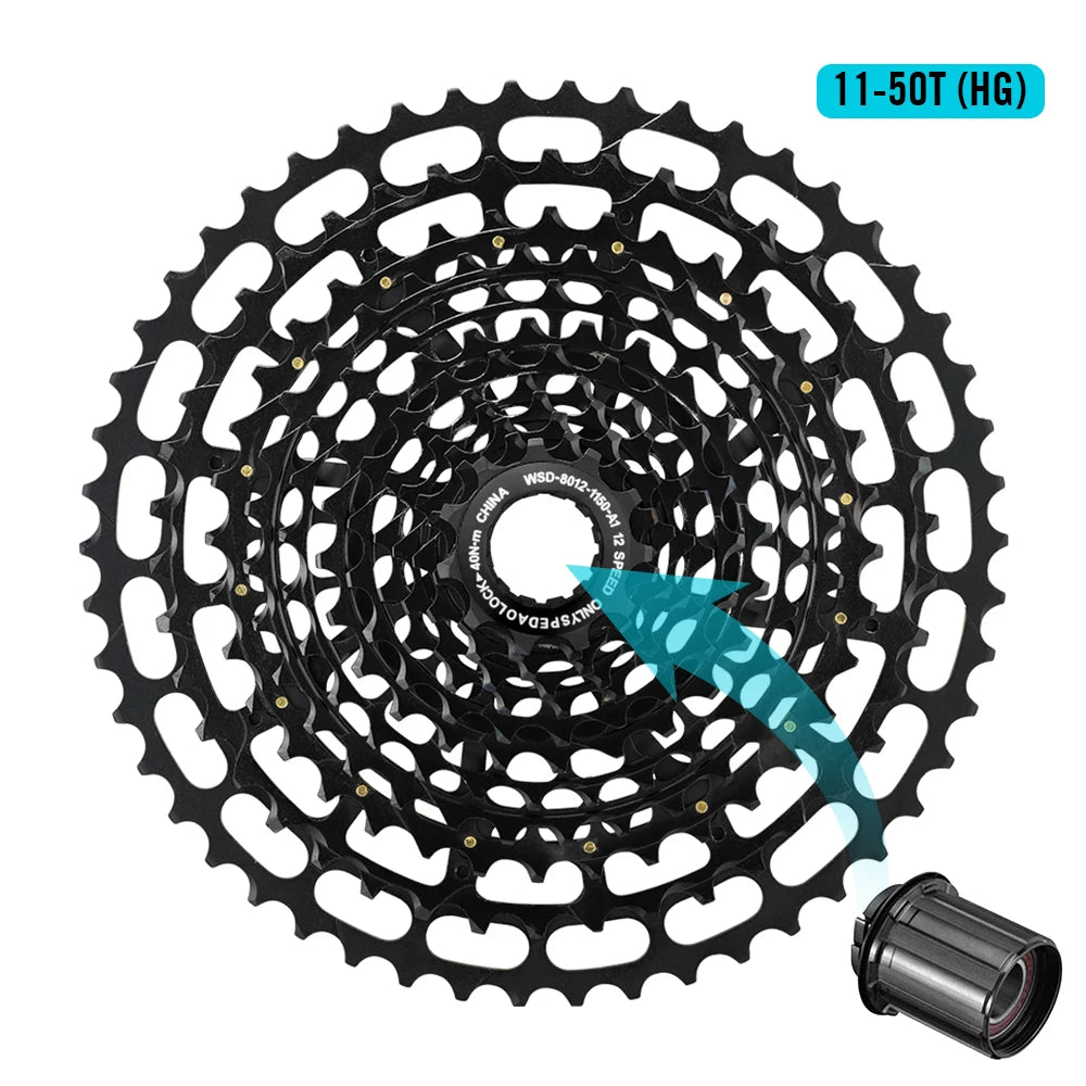 SPEDAO MTB Cassette 10–50T | 12-Speed XD Compatible Sprocket Steel Flywheel