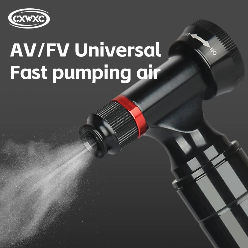 130PSI Mini Bike Pump CXWXC CO2 Tyre Inflator MTB Road Bicycle Alloy