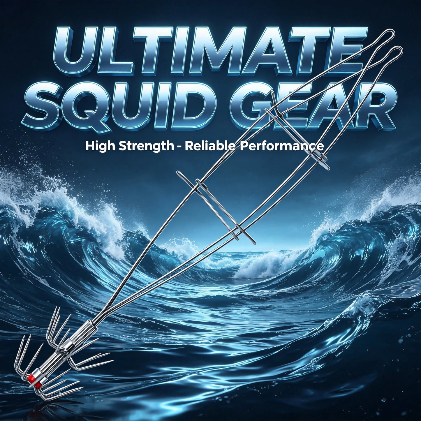 1PC Steel Squid Hook Stainless Fishing Jig Octopus Lure Saltwater Tackle
