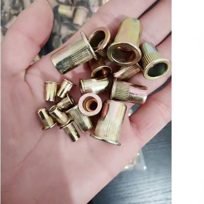 50PCS M3 M4 M5 M6 M8 M10 M12 Rivet Nuts Tools Carbon Steel Rivnuts Blindnuts Nuts Insert Rivet Multi Sizes Tools
