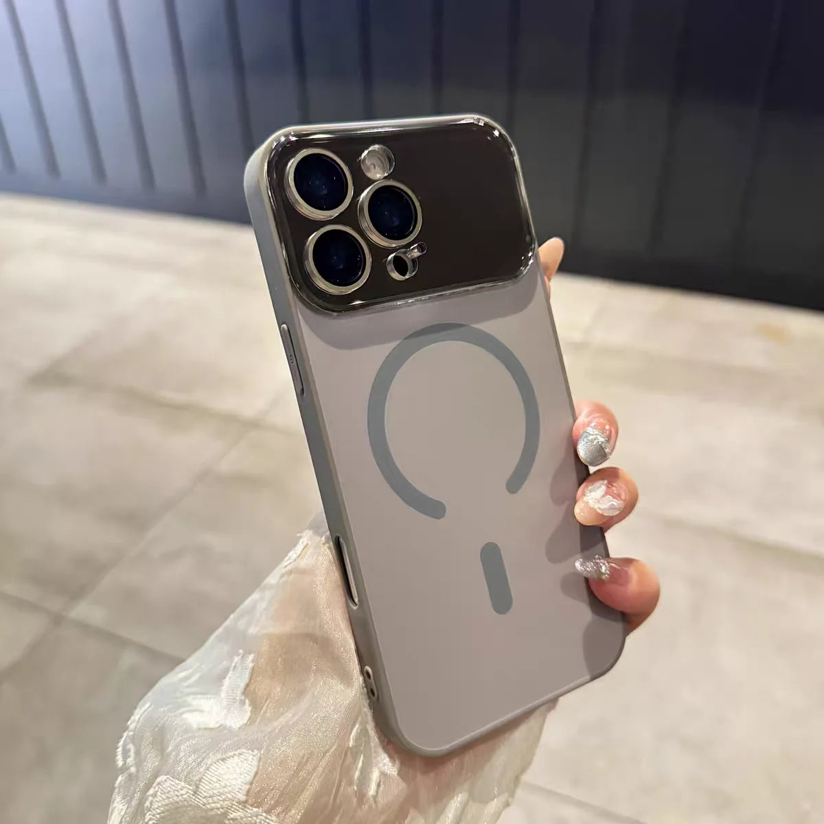 Large Window MagSafe Case for iPhone 12-17 Air Pro Max Camera Glass Cover