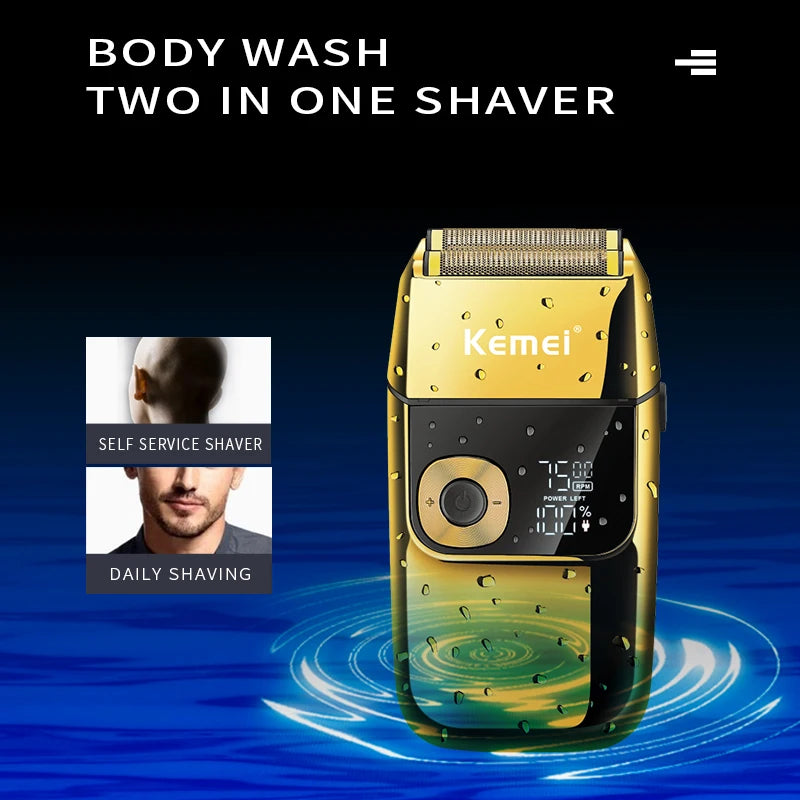 Electric Shaver Men Cordless Rechargeable Razor Beard Trimmer Machine