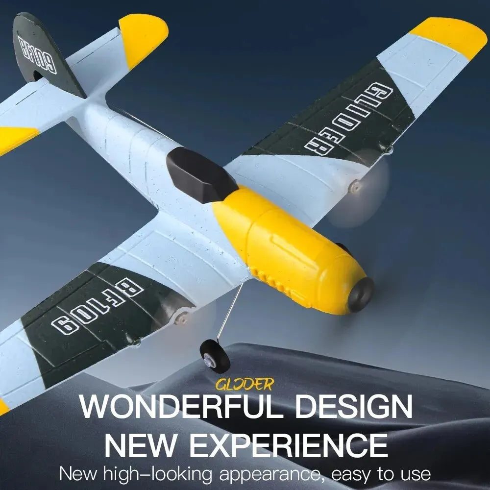 BF109 RC Plane 2.4G 3CH EPP Foam Remote Control Fighter Fixed Wingspan Glider Outdoor RTF RC Warbird Airplane Toys Gifts-EXPROTAS