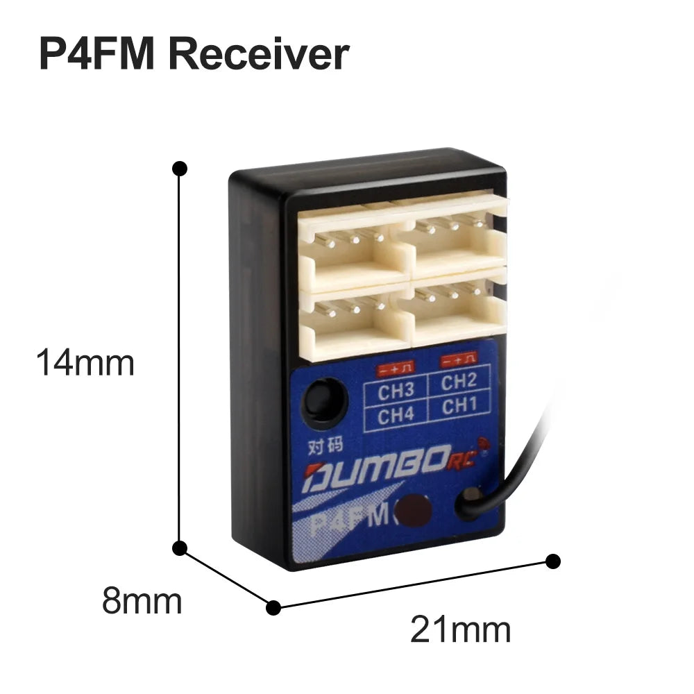 Dumborc 2.4GHz Receiver for RC Car Boat with Gyro P6DC P6F P4FM P10F