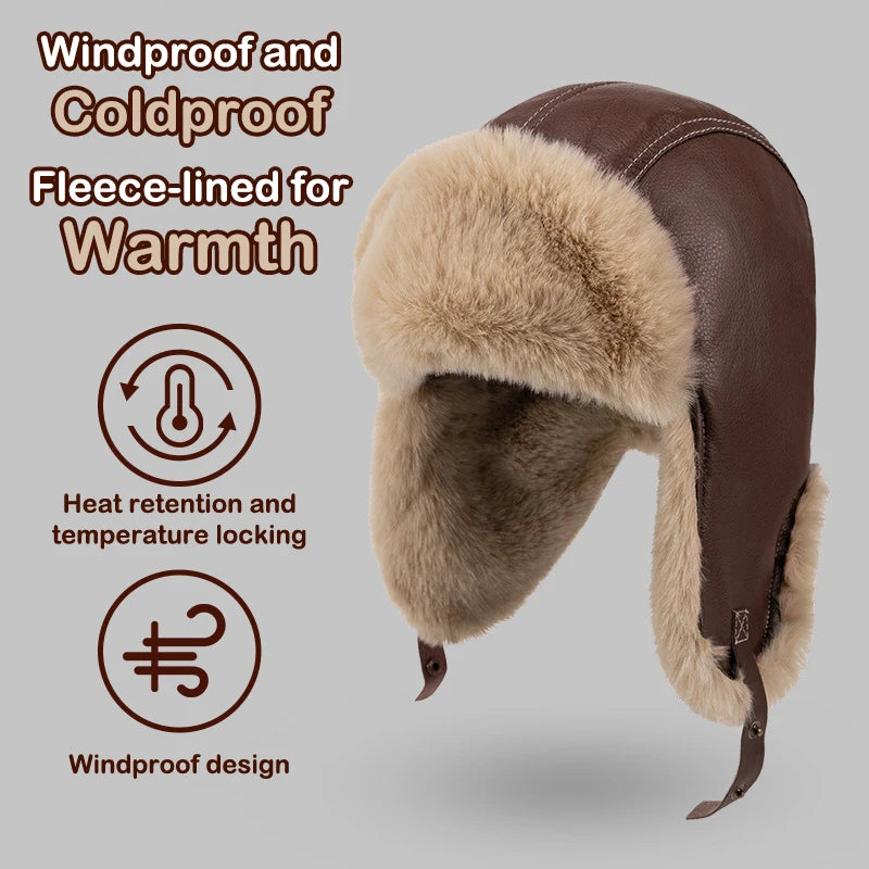 Warm Ear Protector Winter Hat for Men Windproof Outdoor Sports Cap