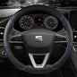 38cm Steering Wheel Cover Microfiber Leather Non-Slip Red Blue Beige Coffee