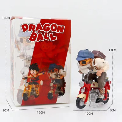 13cm Dragon Ball Z Anime Figures Figurine Locomotive Series Pvc Statue Collectible Motorcycle Roshi Goku Model Decor Toys-EXPROTAS