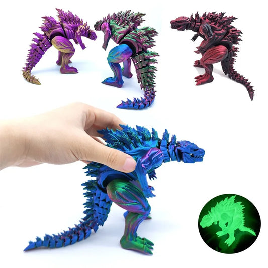 3D Printed Articulated Muscle Dinosaur Figure Movable Joint Desk Model - EXPROTAS