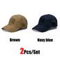 2Pcs Camouflage Baseball Cap Breathable Sun Hat Outdoor Hunting Fishing