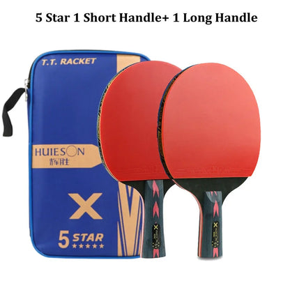 Huieson 5/6 Star Table Tennis Racket Carbon Offensive Ping Pong Racket Paddle with Cover Bag-EXPROTAS