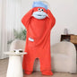 Big Mouth Monster Unisex Funny Oversized Fleece Plush Pajamas Jumpsuit
