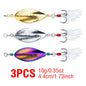 3Pcs Spoon Fishing Lure Metal Baits for Trout Bass 5g 7g 10g 15g