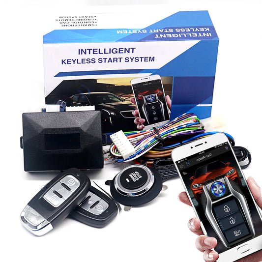 Universal Car Alarm Auto Start Stop System Remote Control Engine Ignition Autostart Kit Keyless Push Start System Car Accessorie-EXPROTAS