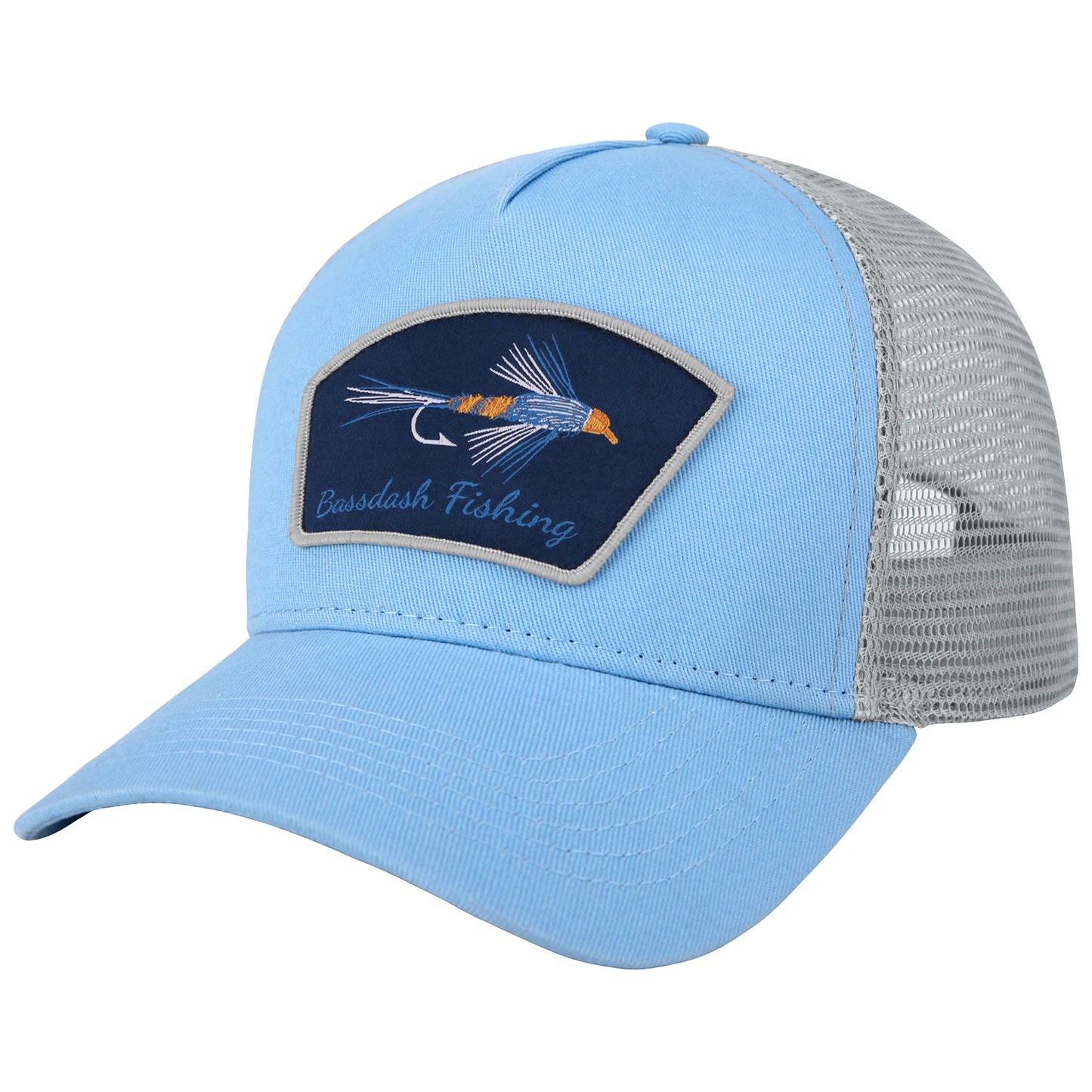 Adjustable Fishing Trucker Cap BASSDASH Mesh Back Embroidered Patch Hat