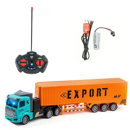 Heavy-Duty RC Truck Toy Car with Remote Control Semi-Trailer Construction Electric Vehicle Ideal Gift for Boys