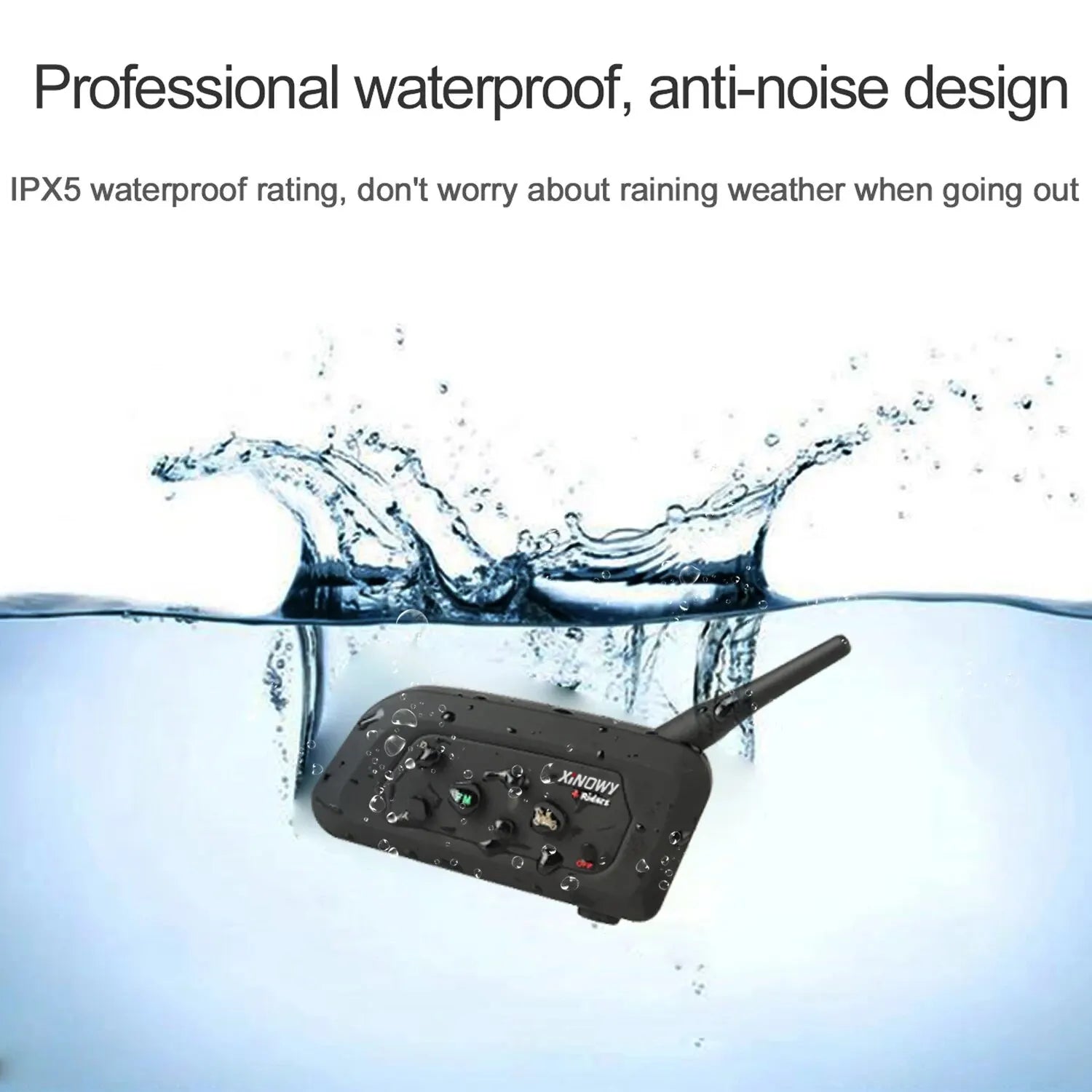 XiNOWy V4C Referee Headset Bluetooth Intercom Full Duplex 1200M Football Soccer Earhook Earphone BT Interphone with FM Radio-EXPROTAS
