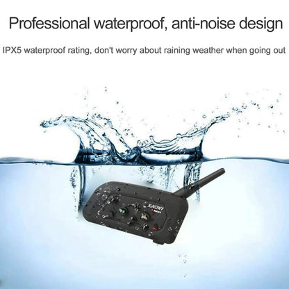 XiNOWy V4C Referee Headset Bluetooth Intercom Full Duplex 1200M Football Soccer Earhook Earphone BT Interphone with FM Radio-EXPROTAS