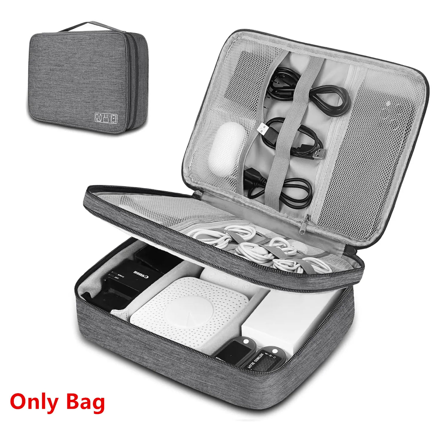 Digital Electronic Organizer Waterproof Portable USB Cable Storage Bag