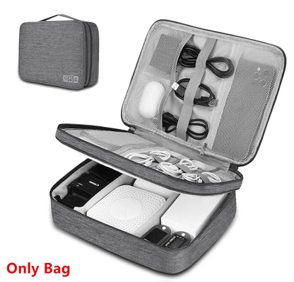 Digital Electronic Organizer Waterproof Portable USB Cable Storage Bag