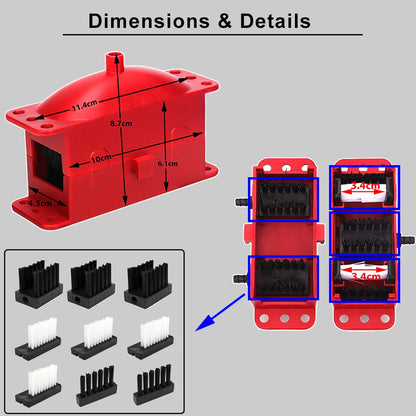 Motorcycle chain cleaning machine kit Brush Gear Cleaner Tool For Motorbike Chains Lube Device Lubricating Accessory-EXPROTAS